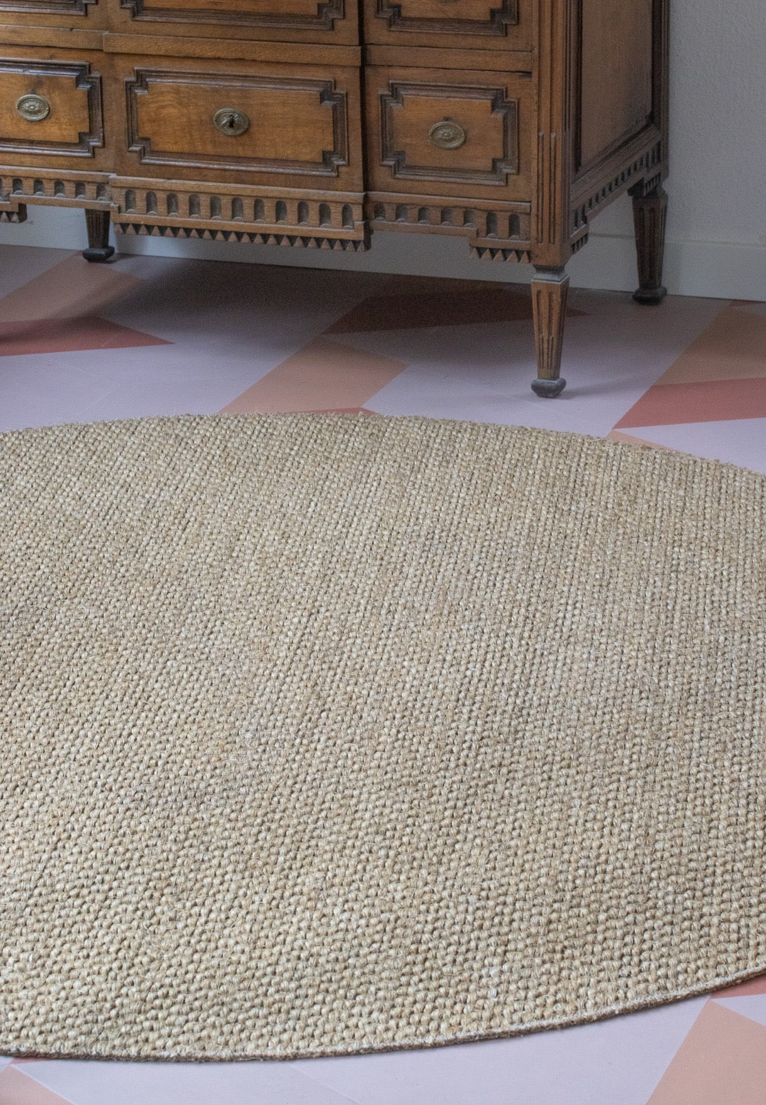 sisal vloerkleed Premium leerlook afwerking