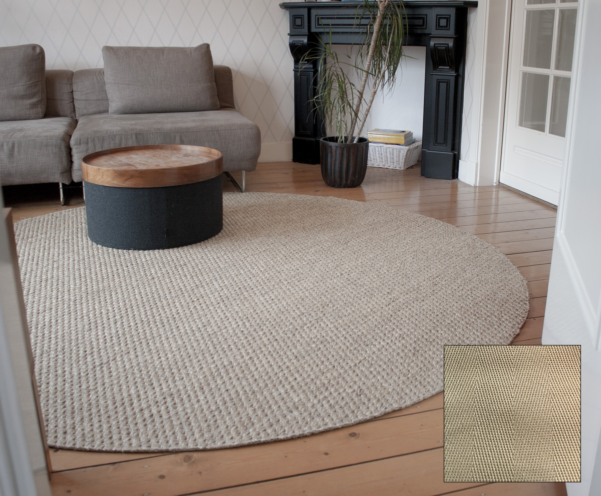 sisal vloerkleed Premium katoenen afwerking